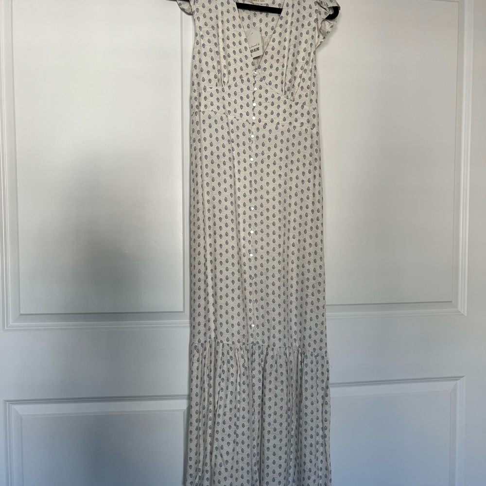 Linen Blend Maxi Dress NWT Monteau Los Angeles - Picture 3 of 7